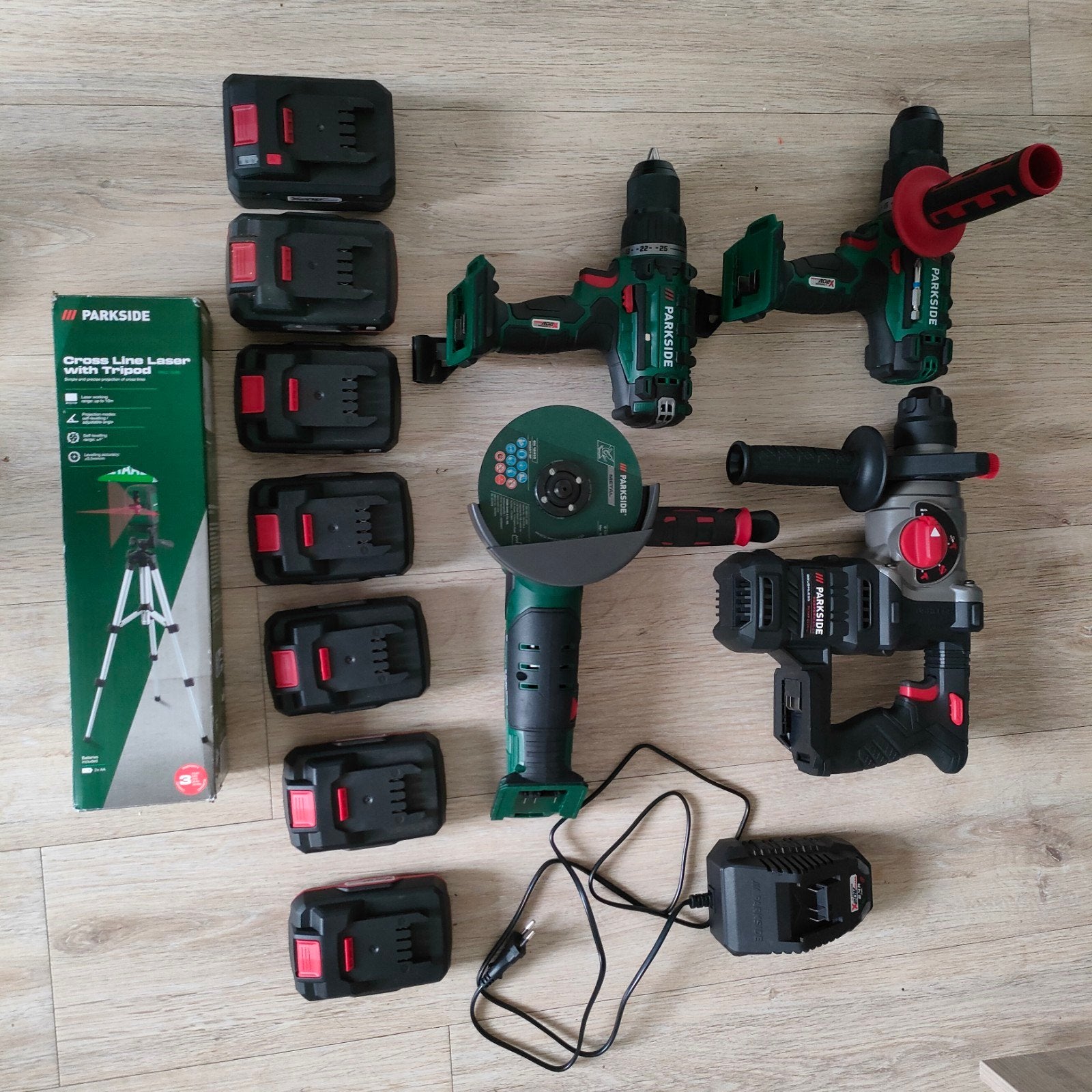 PARKSIDE Accu Gereedschap Set - Boormachine, Slijper, Hamer, Ophalen of Verzenden, Boormachine