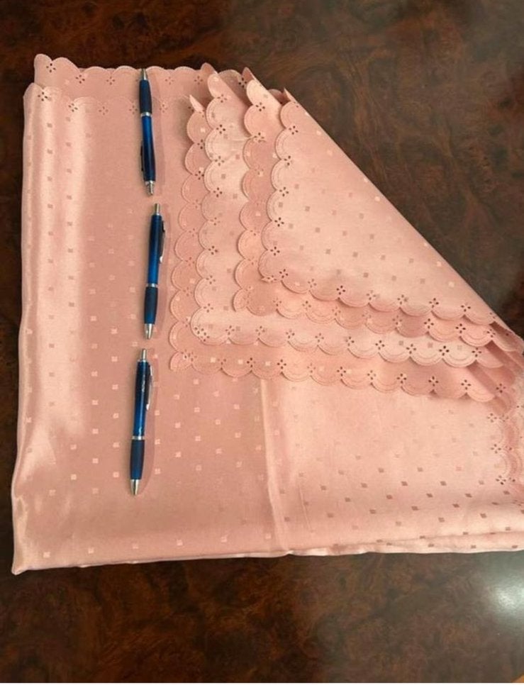 Vintage zalmachtige Tafelkleed, Ophalen of Verzenden