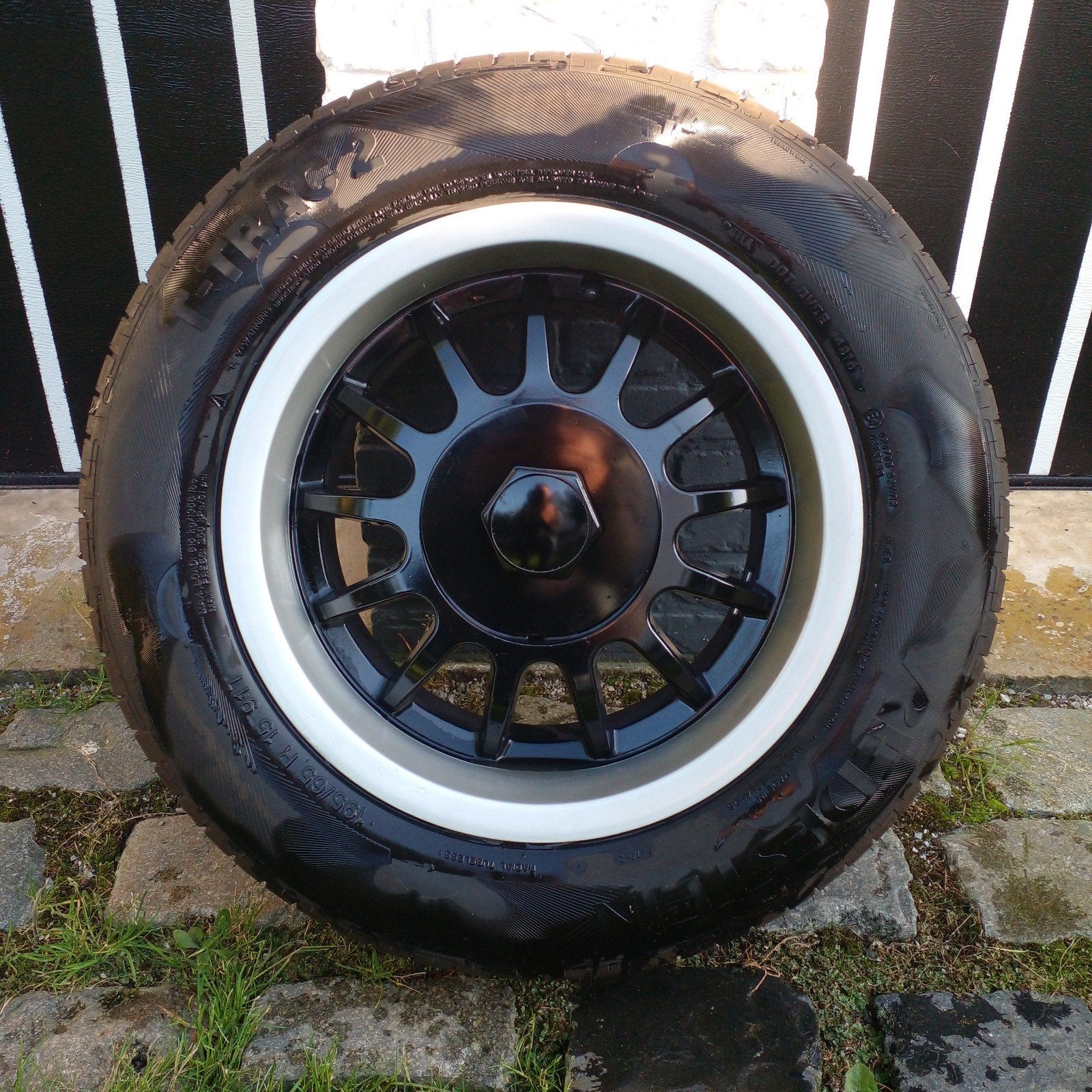 Vintage Eta-Beta Cora 15 inch velgen met Vredestein banden, Ophalen