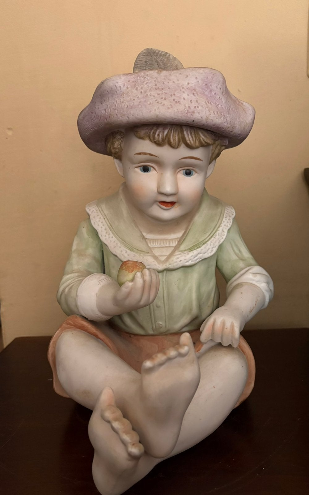 Bisque Porselein Piano Baby, Ophalen