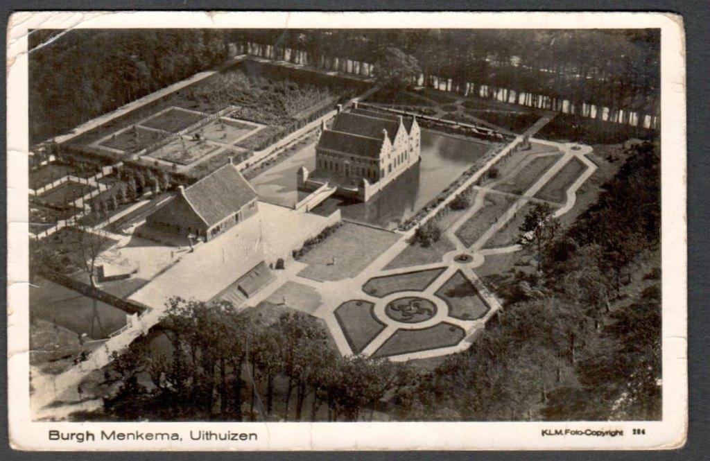 Oude Ansicht - Uithuizen - Burgh Menkema - Gr., Ophalen of Verzenden, 1940 tot 1960, Gelopen, Groningen