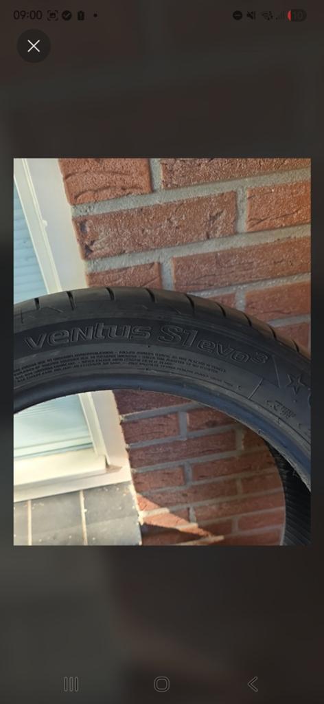 ZGAN SET Hankook Ventus S1 evo3 Runflat 225/45 R18 95Y, Ophalen, 18 inch, Gebruikt, Band(en)