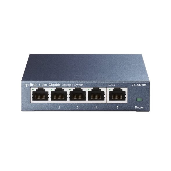 TP-Link TL-SG105 5-Poorts Gigabit Switch (2x), Computers en Software, Netwerk switches, Ophalen, Zo goed als nieuw