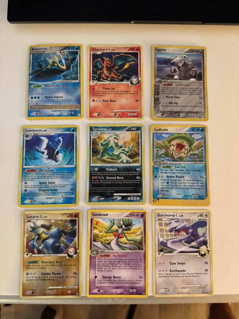 Pokémon Kaarten Collectie: Charizard, Empoleon, Tyranitar, Ophalen, Zo goed als nieuw, Meerdere kaarten