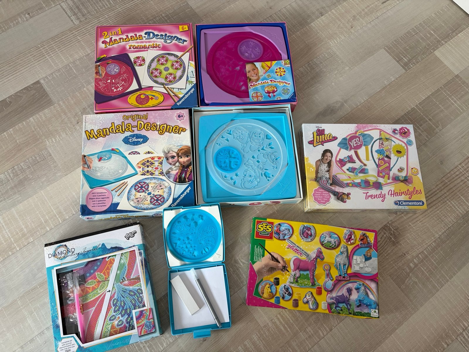 Groot knutselpakket: Mandala, gips gieten, sieraden & Diamon, Dieren, Nieuw, Meerkleurig, Ophalen of Verzenden