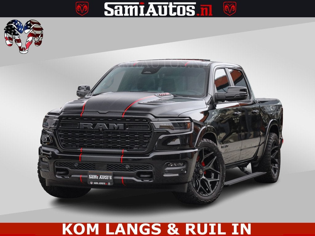Dodge Ram 1500 Limited Night H.O 540HP 706Nm | Massage + Ful, Automaat, Met garantie (alle), Zwart, Leder