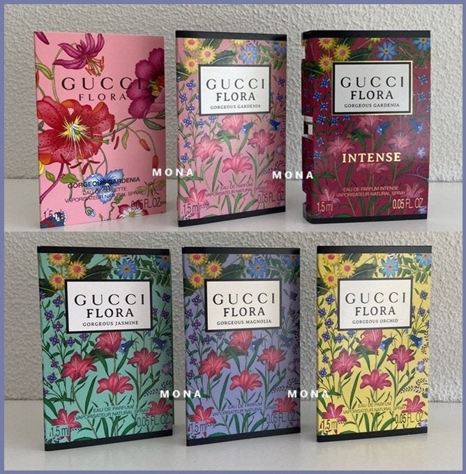 GucciFlora Gorgeous set 7 parfum samples proefjes testers, Verzenden, Nieuw
