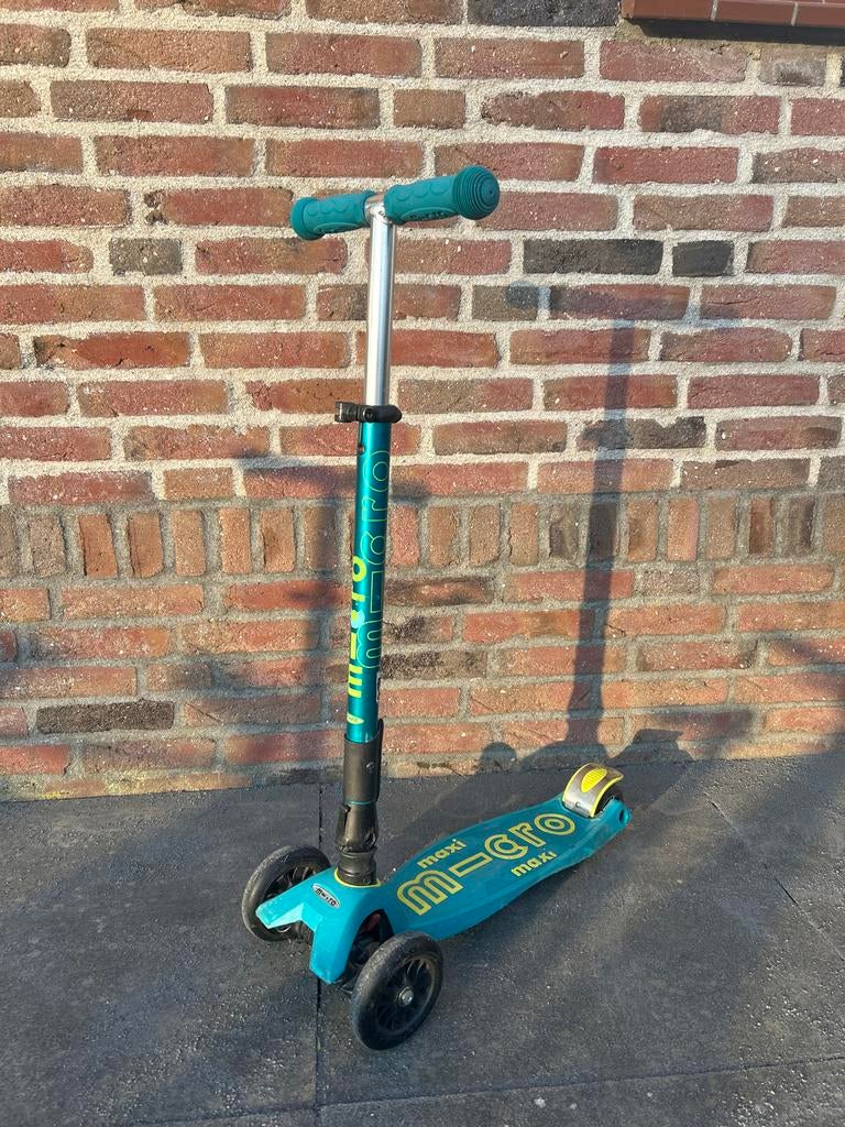Maxi Micro step Deluxe inklapbaar - Petrol Green, Fietsen en Brommers, Steps, Gebruikt, Gewone step, Ophalen