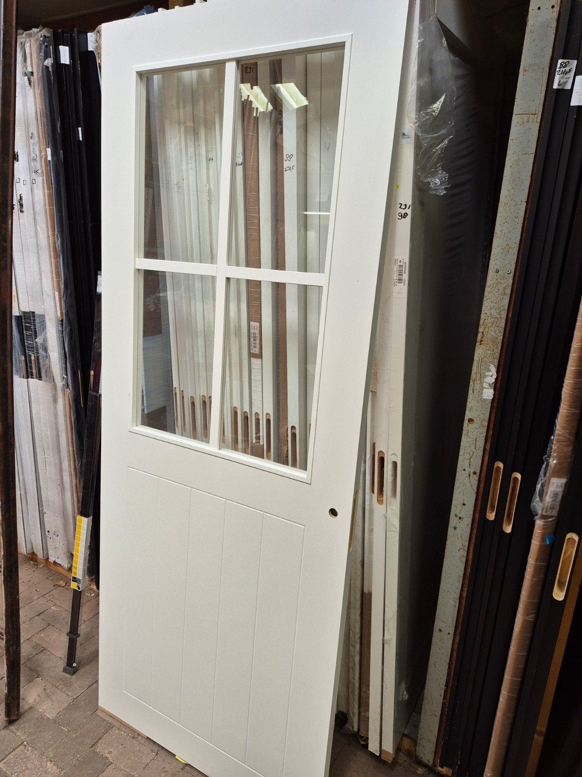 93x231,5cm binnendeur stomp ral9010 blank glas CD1, Doe-het-zelf en Verbouw, Deuren en Horren, Ophalen, 80 tot 100 cm, Binnendeur