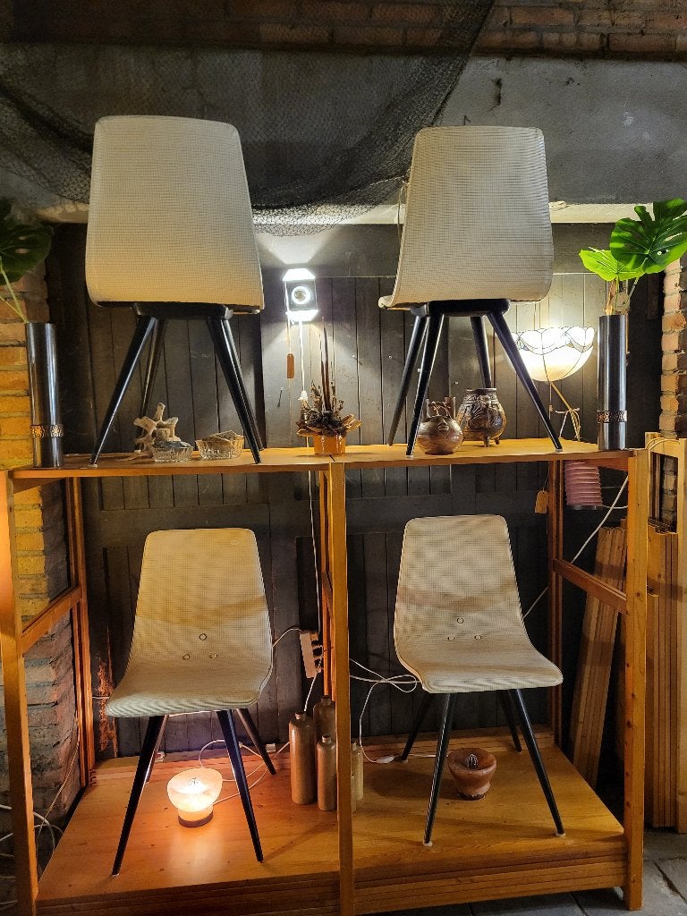 Vintage Dutch Design Kuipstoelen van Os Culemborg jaren '50, Vintage Dutch Design minimalistisch mid century modern, Gebruikt