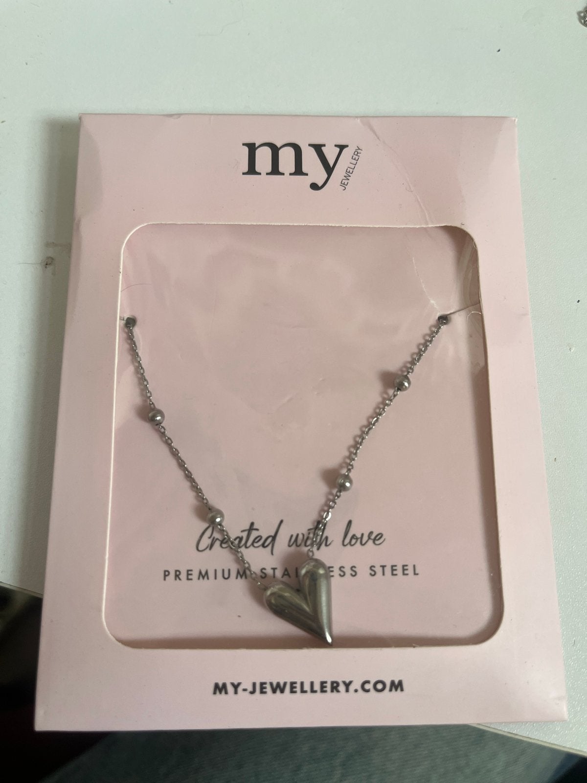 My Jewellery ketting met hartje, Sieraden, Tassen en Uiterlijk, Kettingen, Ophalen of Verzenden, Zo goed als nieuw, Zilver, Overige materialen