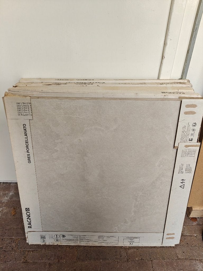 Tegel 60x60 Ragno Slate Ice (wit), Ophalen, Nieuw, Minder dan 5 m², Overige materialen