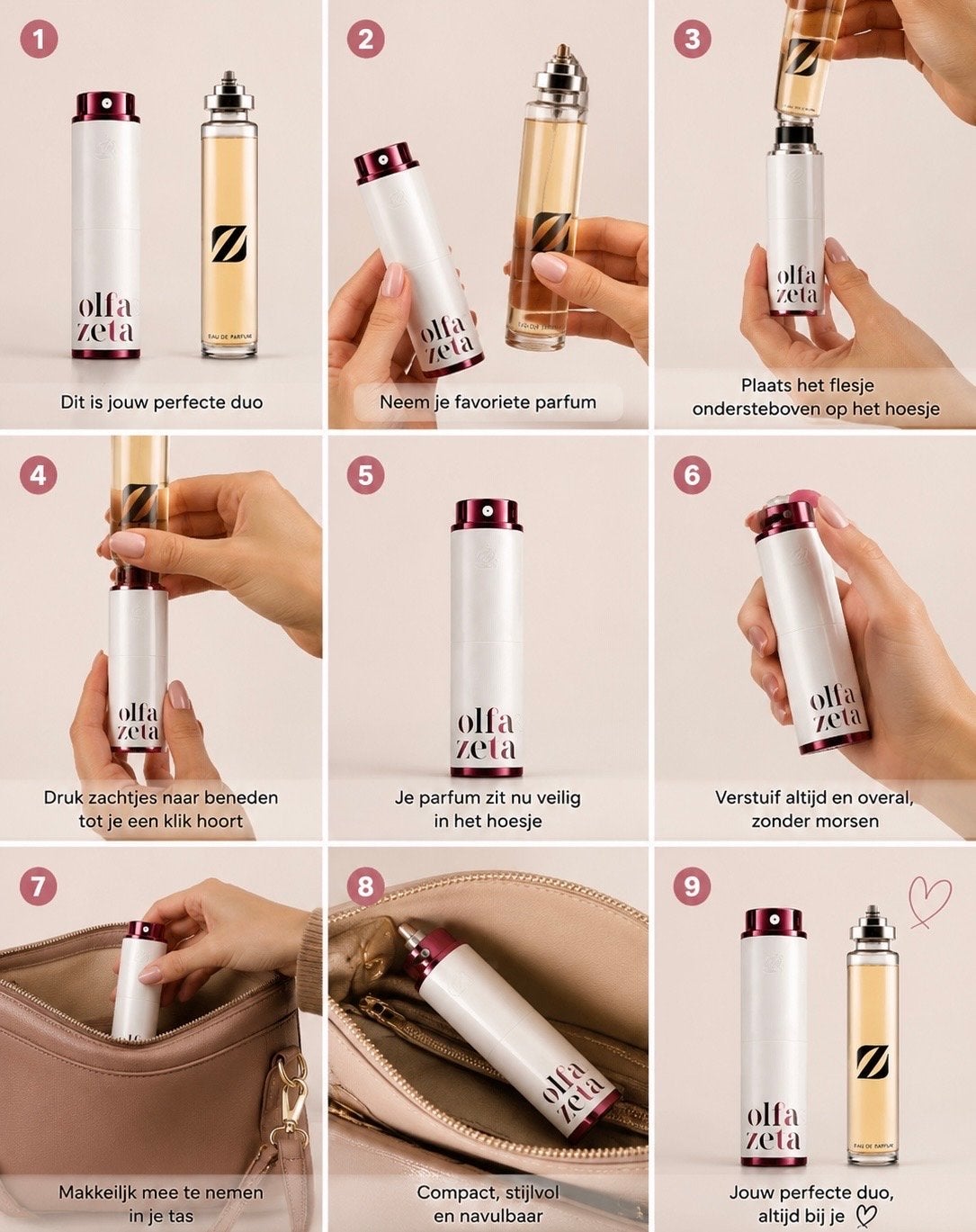 Compacte Parfumverstuiver voor in je Handtas - Olfa Zeta, Ophalen, Nieuw