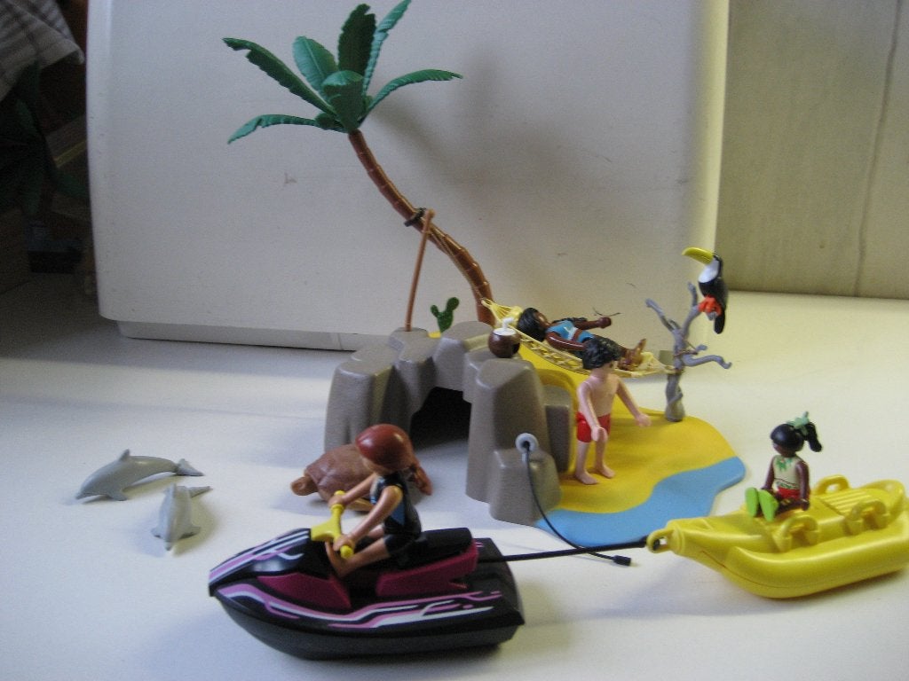 playmobil tropisch stand hangmat jetski boot waterdieren, Kinderen en Baby's, Speelgoed | Playmobil, Ophalen of Verzenden, Zo goed als nieuw