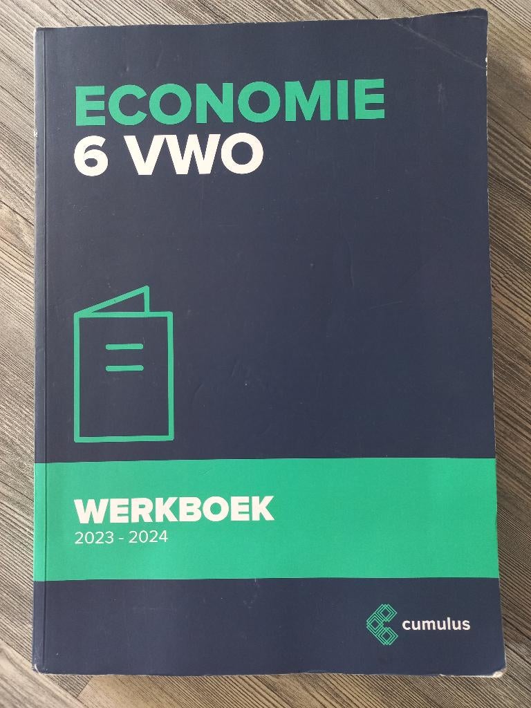 Werkboek Economie 6 VWO, Boeken, Gelezen, VWO, Economie, Cumulus