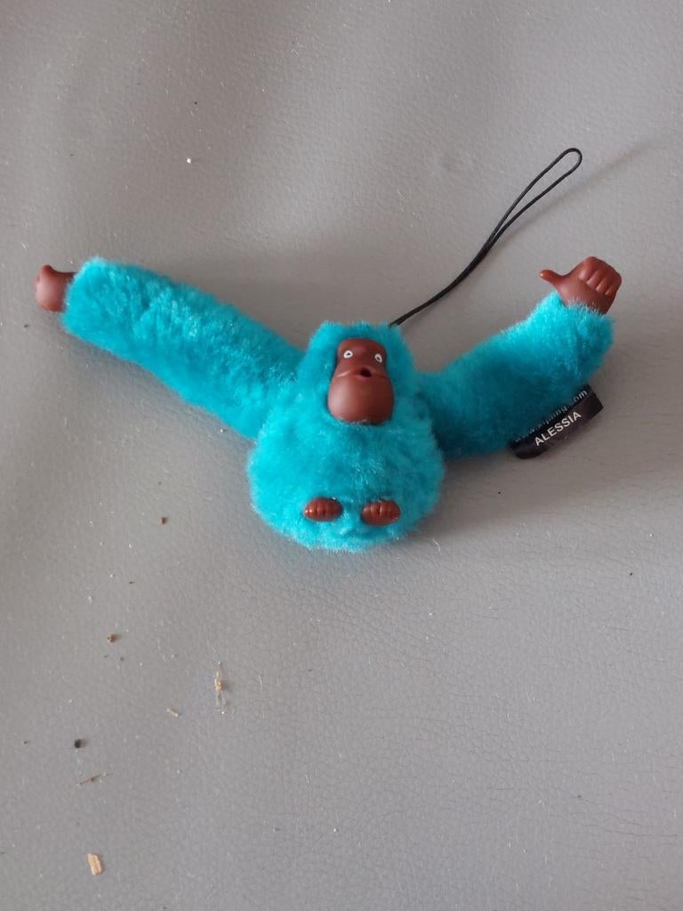 Kipling aapje Alessia sleutelhanger turquoise, Ophalen of Verzenden