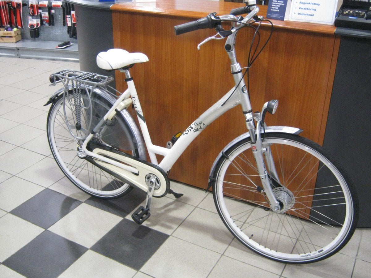 Puch Style Dames Wit/Zilver 55cm, Fietsen en Brommers, -, -, Versnellingen, -