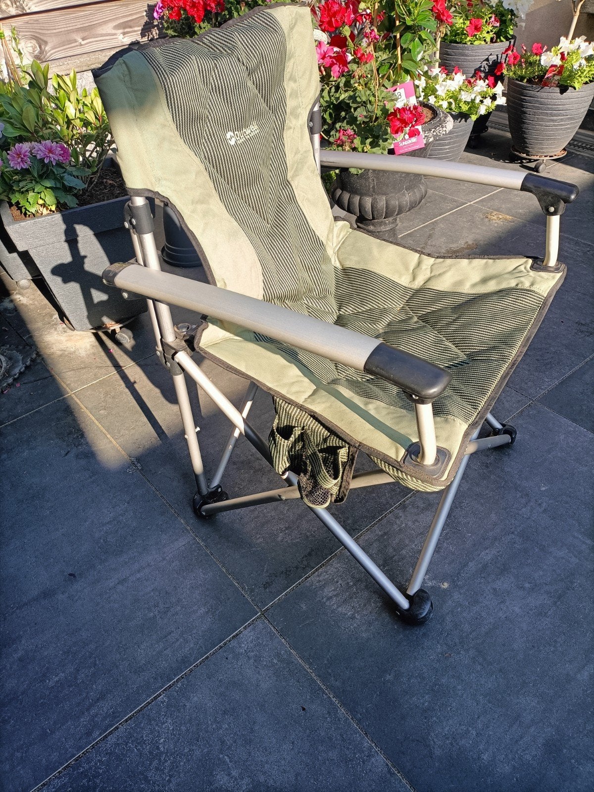 Twee Outwell Camper Deluxe campingstoelen, Ophalen, Gebruikt, Campingstoel