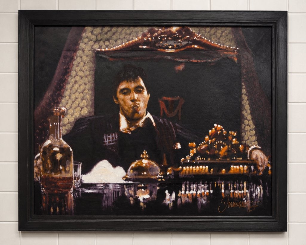 Schilderij Peter Donkersloot Scarface, Overige stijlen, Doek, Portret of Personen, Ophalen of Verzenden