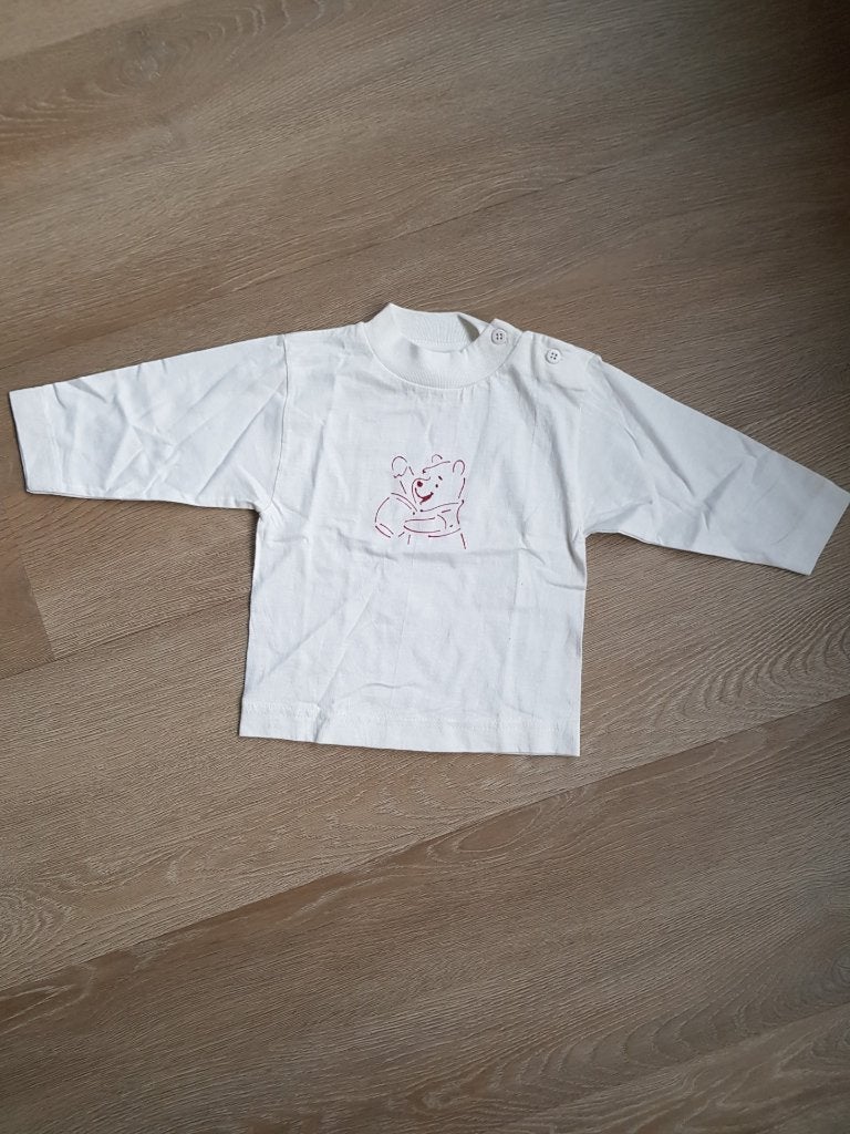 Wit shirtje maat 68 Winnie the Pooh, Verzenden, Nieuw, Jongetje of Meisje, Shirtje of Longsleeve