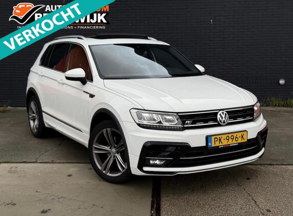 Volkswagen Tiguan 1.4 TSI R-Line 150PK 2017 Wit Led Pano, Voorwielaandrijving, 1800 kg, 4 cilinders, Alcantara