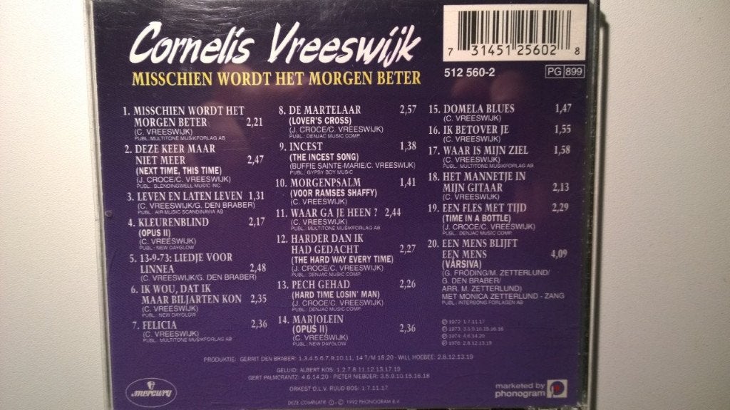 Cornelis Vreeswijk - Misschien Wordt Het Morgen Beter, Ophalen of Verzenden, Zo goed als nieuw, Pop, Album