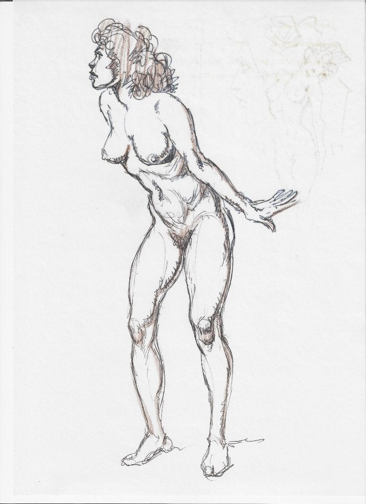 originele tekening/naaktstudie George Martin (DC Thomson), Verzenden