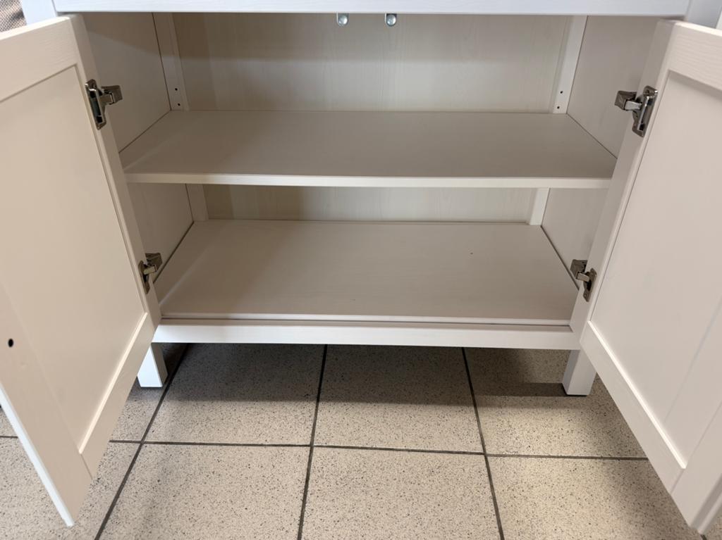 Wit Secretaire Bureau met Opbergruimte, Huis en Inrichting, Bureaus, Ophalen, Opbergruimte, Gebruikt, Hout