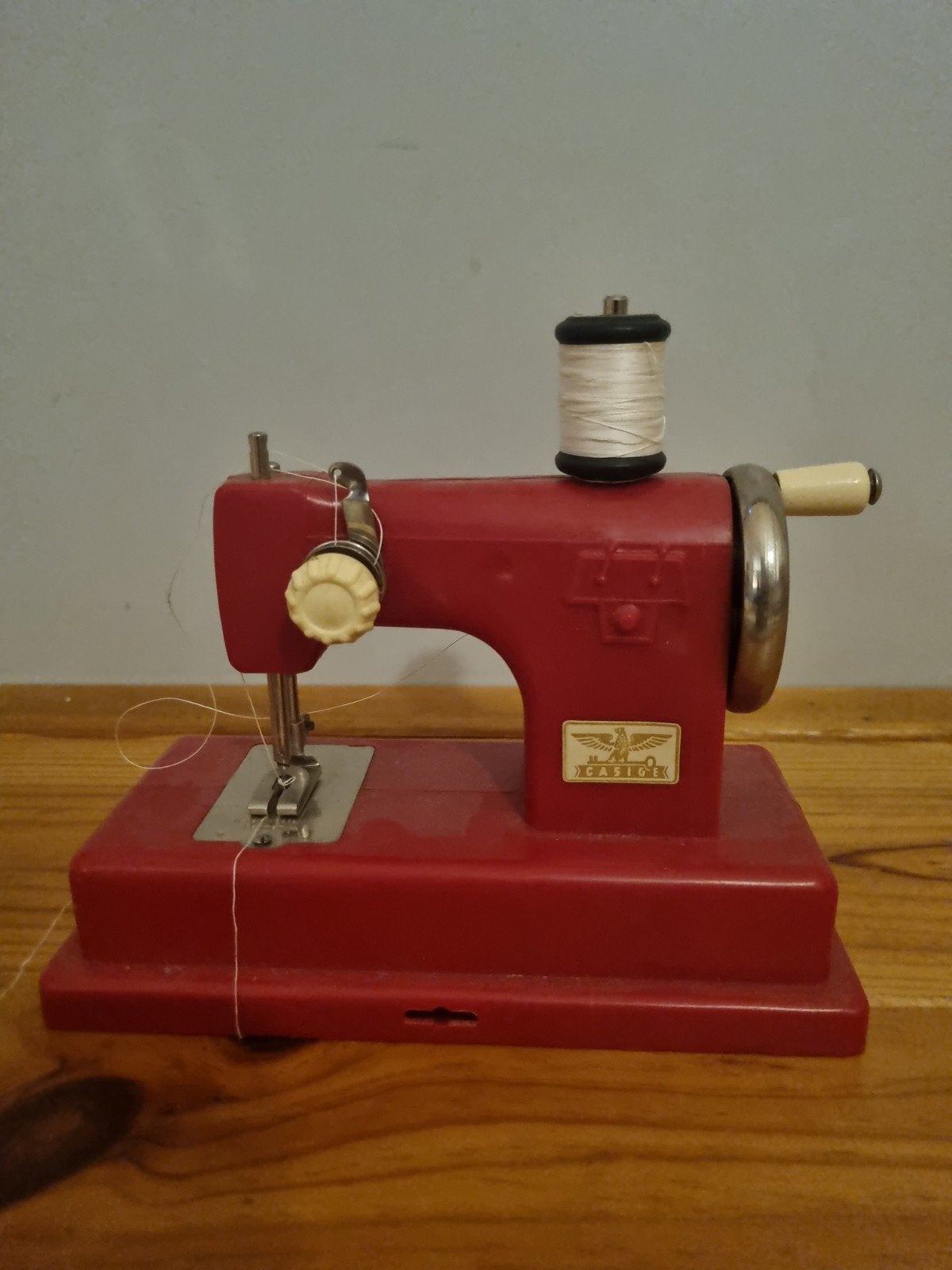 Vintage Casige Kindernaaimachine - Rood, Ophalen of Verzenden, Gebruikt, Meisje