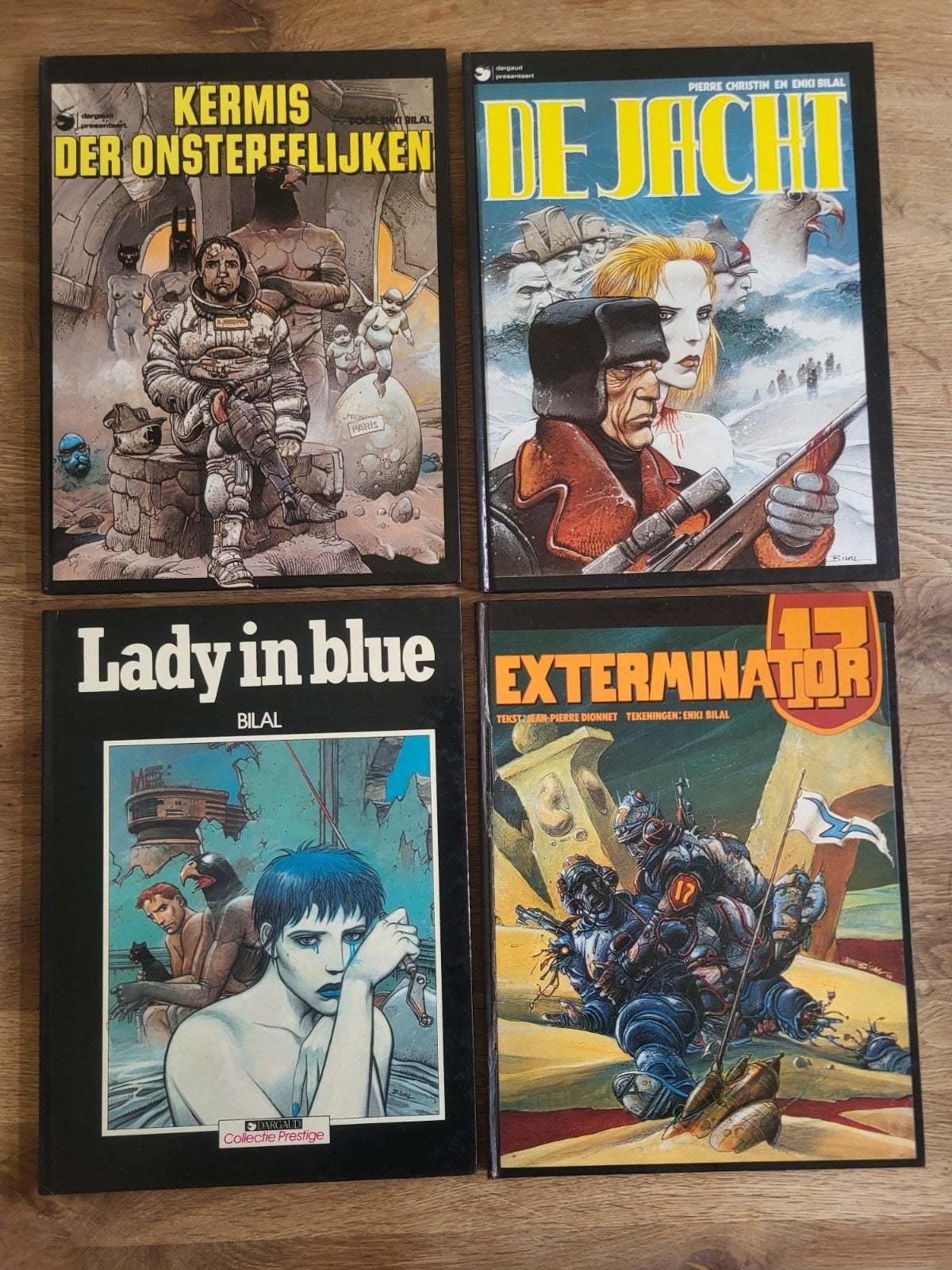 4 stripboeken van Enki Bilal Kermis, De Jacht, Lady in Blue, Boeken, Stripboeken, Meerdere stripboeken, Ophalen of Verzenden, Gelezen