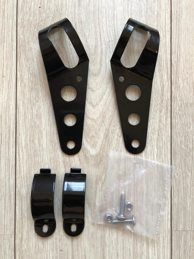 koplampbeugels / lamporen 34-43mm zwart, Motoren, Ophalen of Verzenden