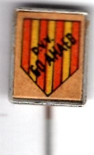D.V.V. Go-Ahead papier op aluminium voetbal speldje ( Z_183), Ophalen of Verzenden, Zo goed als nieuw, Sport, Speldje of Pin