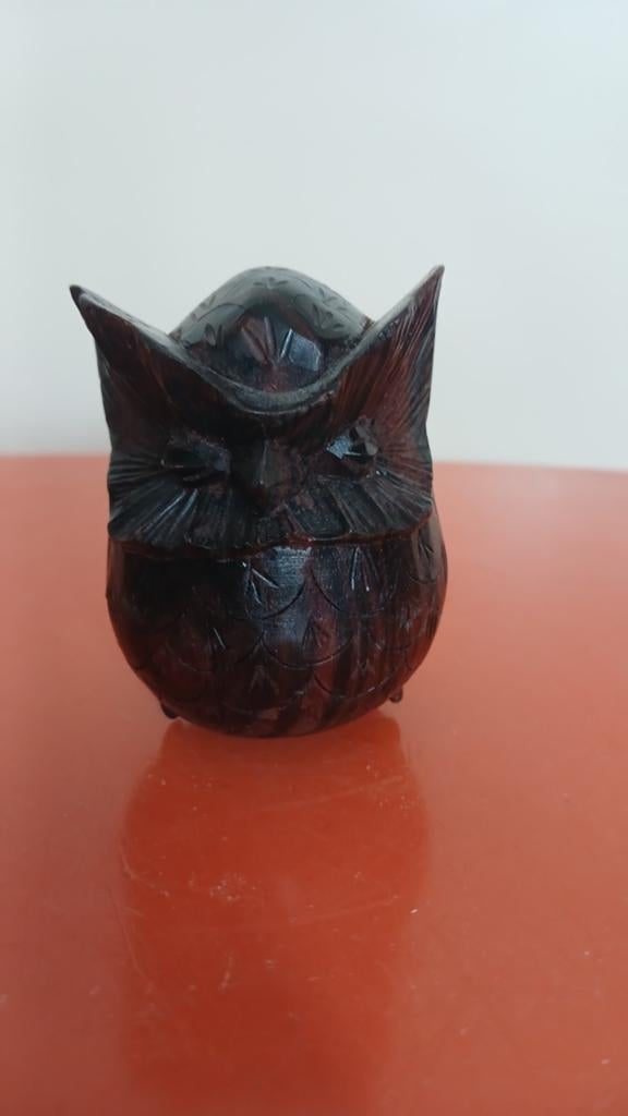 uil beeld vintage hout, Antiek en Kunst, Ophalen of Verzenden