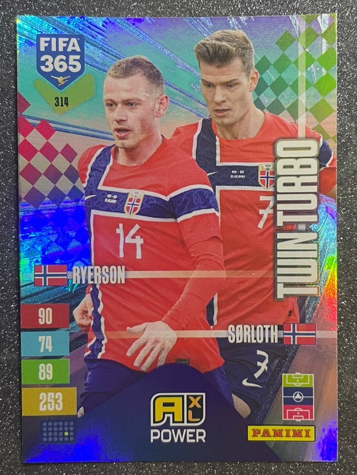 Panini Fifa365 2027    TWIN TURBO   RYERSON/SØRLOTH   NORWAY, Verzenden, Zo goed als nieuw, Plaatje