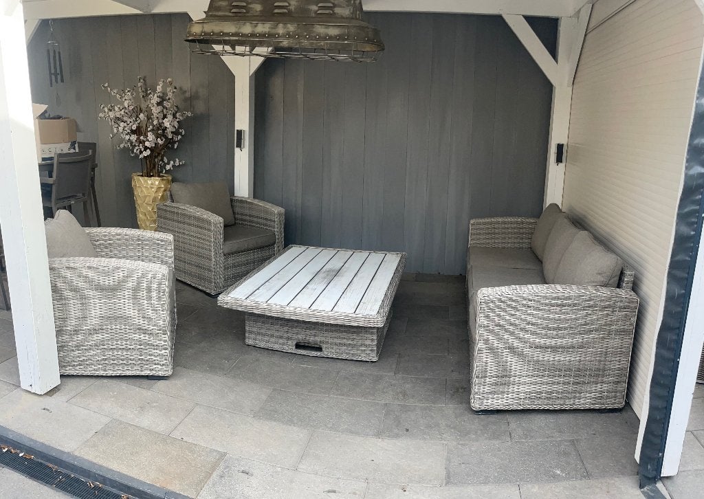 loungeset, Tuin en Terras, Tuinsets en Loungesets, Ophalen, 5 zitplaatsen, Kunststof, Gebruikt