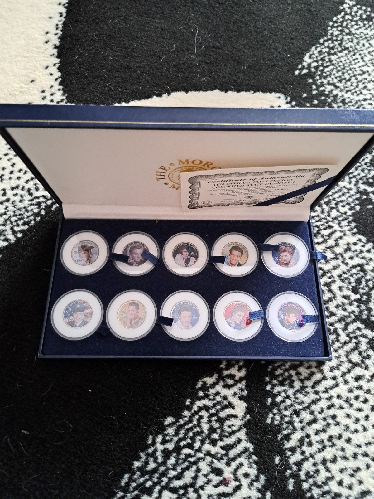 elvis presley munte 10 stuks met certificate, Ophalen, Foto of Kaart