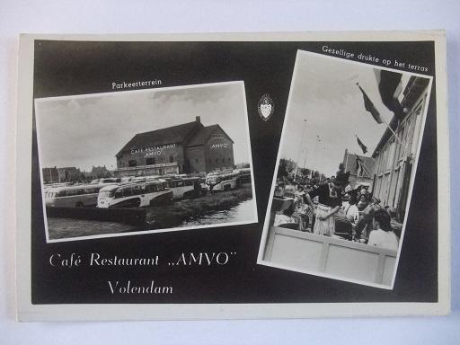 P203 Volendam - Café Restaurant AMVO - 1954, Verzenden, 1940 tot 1960, Ongelopen, Noord-Holland