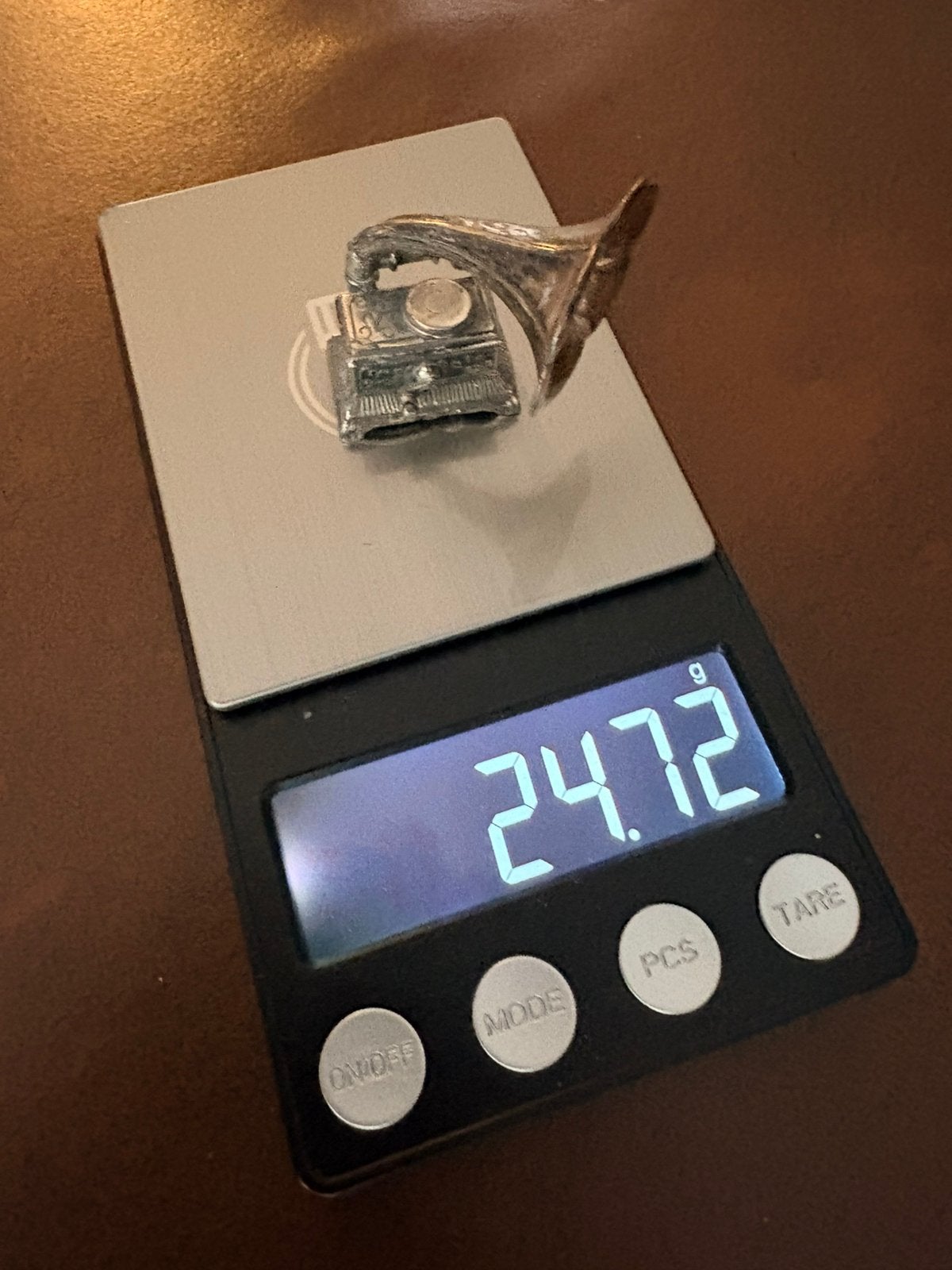 Zilveren Grammofoon Miniatuur Zilverkeur, Verzenden, Zilver
