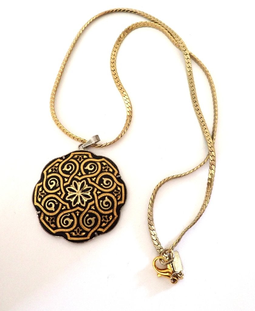 Ketting met schitterende hanger, Verzenden, Zo goed als nieuw, Goud, Overige materialen