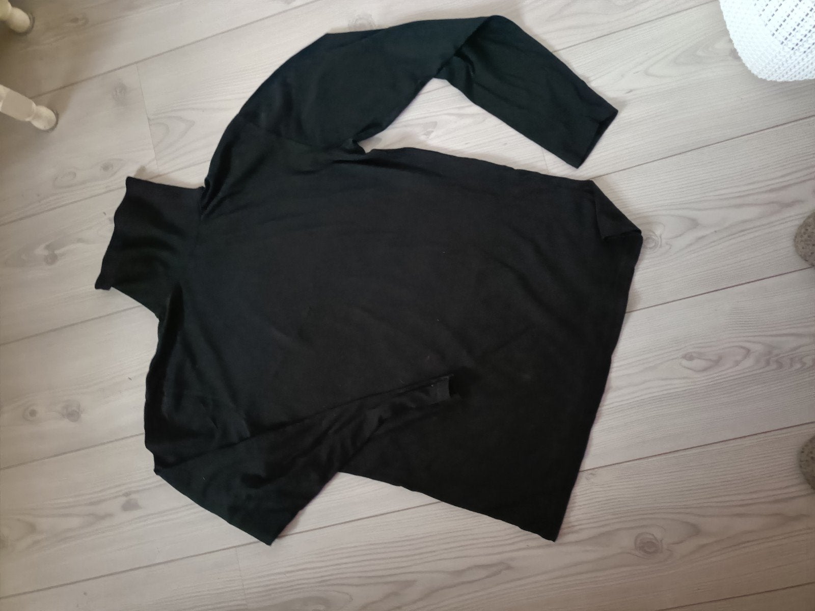 KATOENEN TOP MET COL, Maat 38/40 (M), Zeeman, Zwart, Nieuw