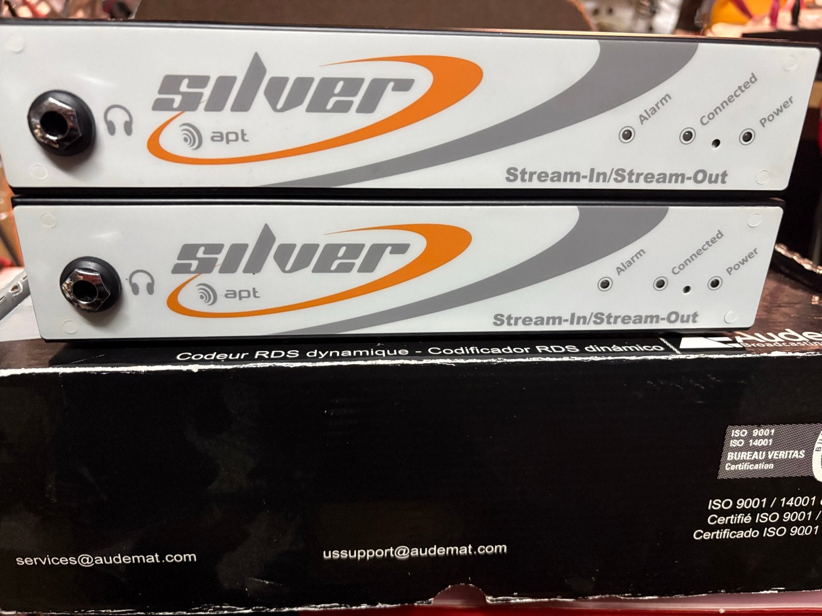 Apt Audemat Silver Audio over IP Encoder/Decoder Set, Ophalen of Verzenden, Zo goed als nieuw, Audio