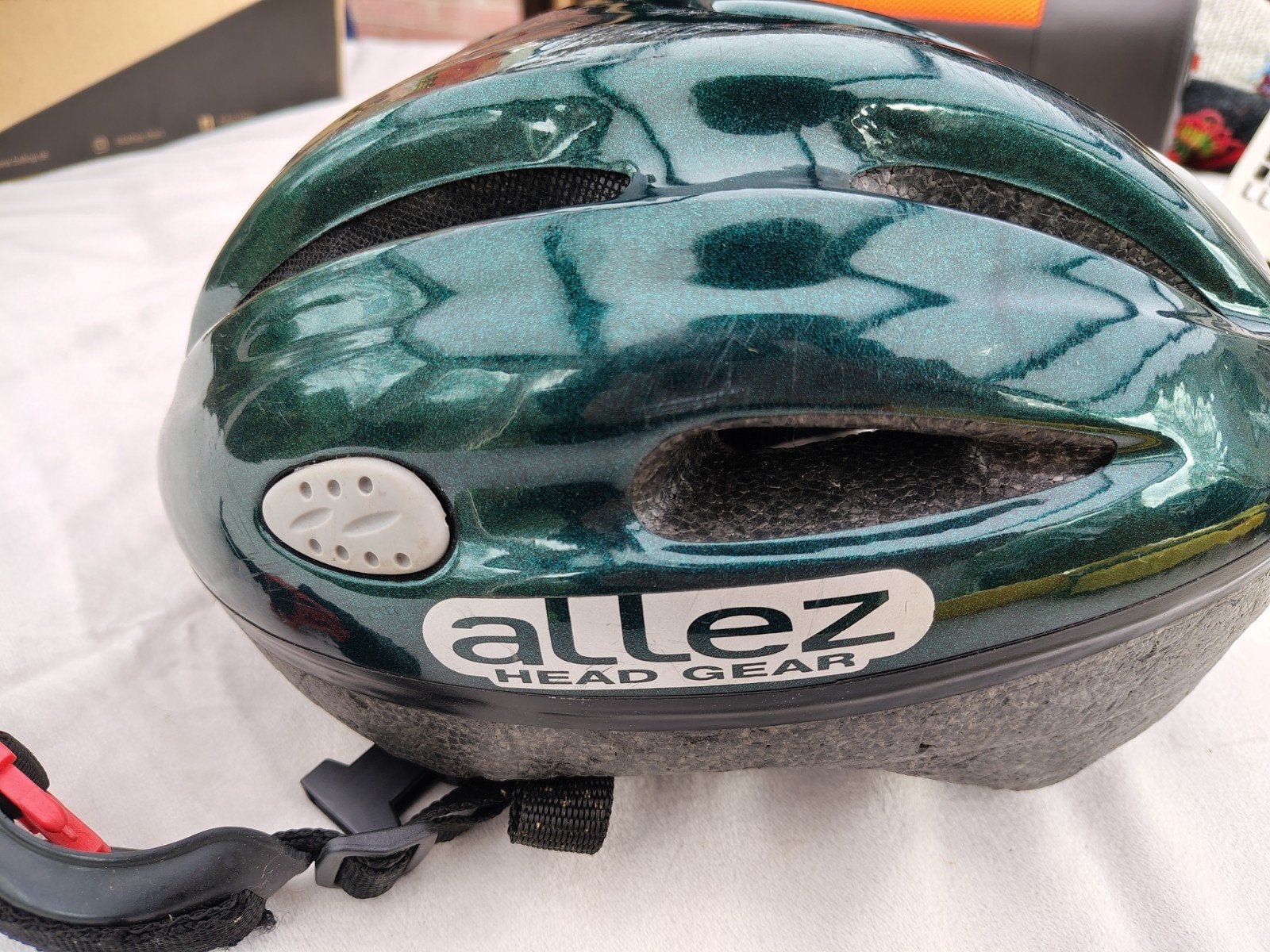 Allez Fietshelm M/S  Groen -, Fietsen en Brommers, Allez, Gebruikt, M, Ophalen of Verzenden