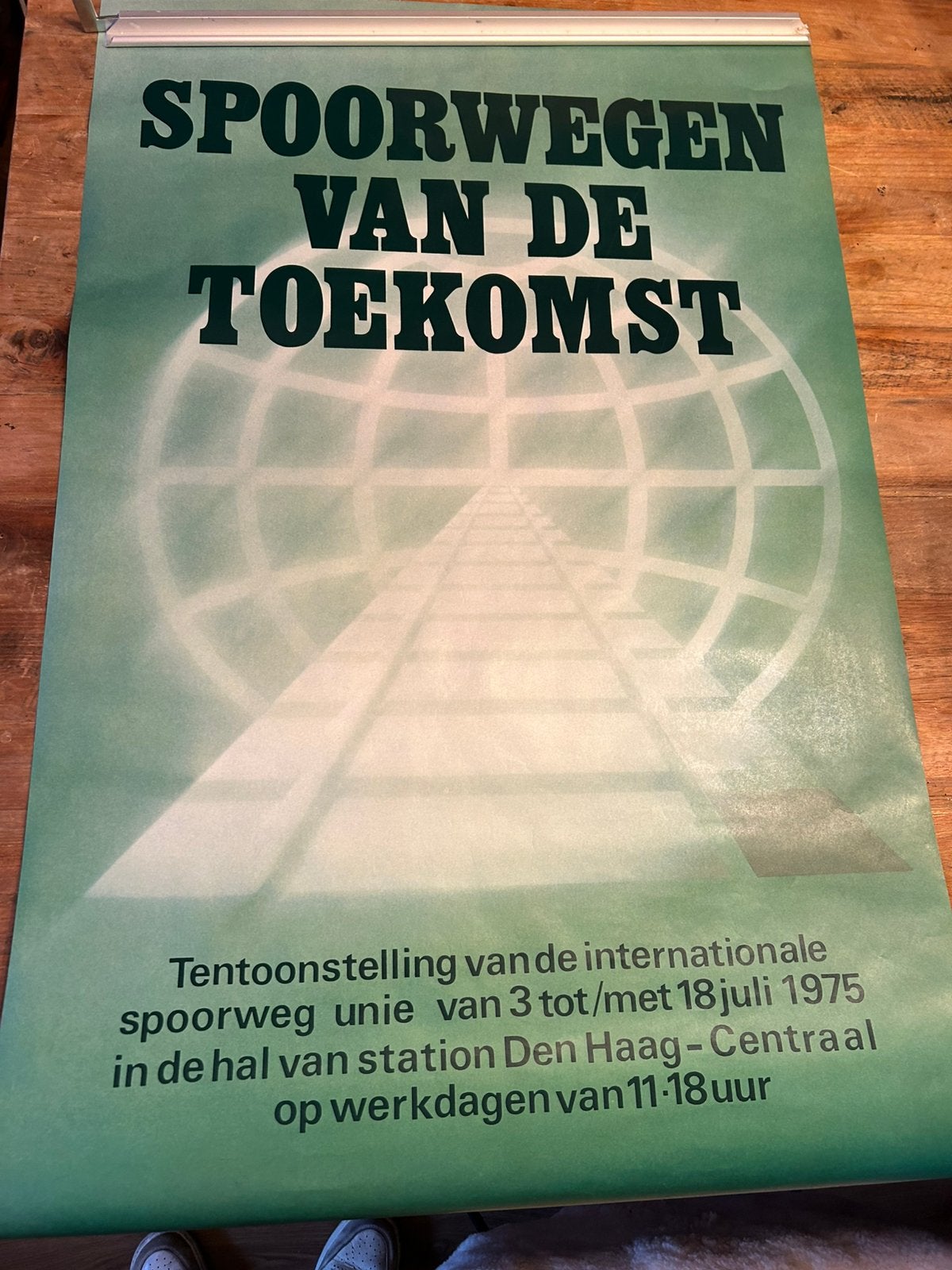 Vintage Poster. Spoorwegen van de toekomst, Ophalen of Verzenden, Zo goed als nieuw, Trein, Overige typen