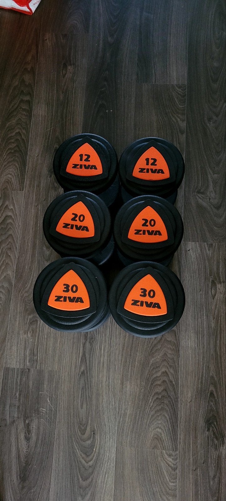 ​ZIVA Professionele Dumbbellset – 2x 12 kg,  20 kg en 30 kg, Ophalen, Zo goed als nieuw, Dumbbell