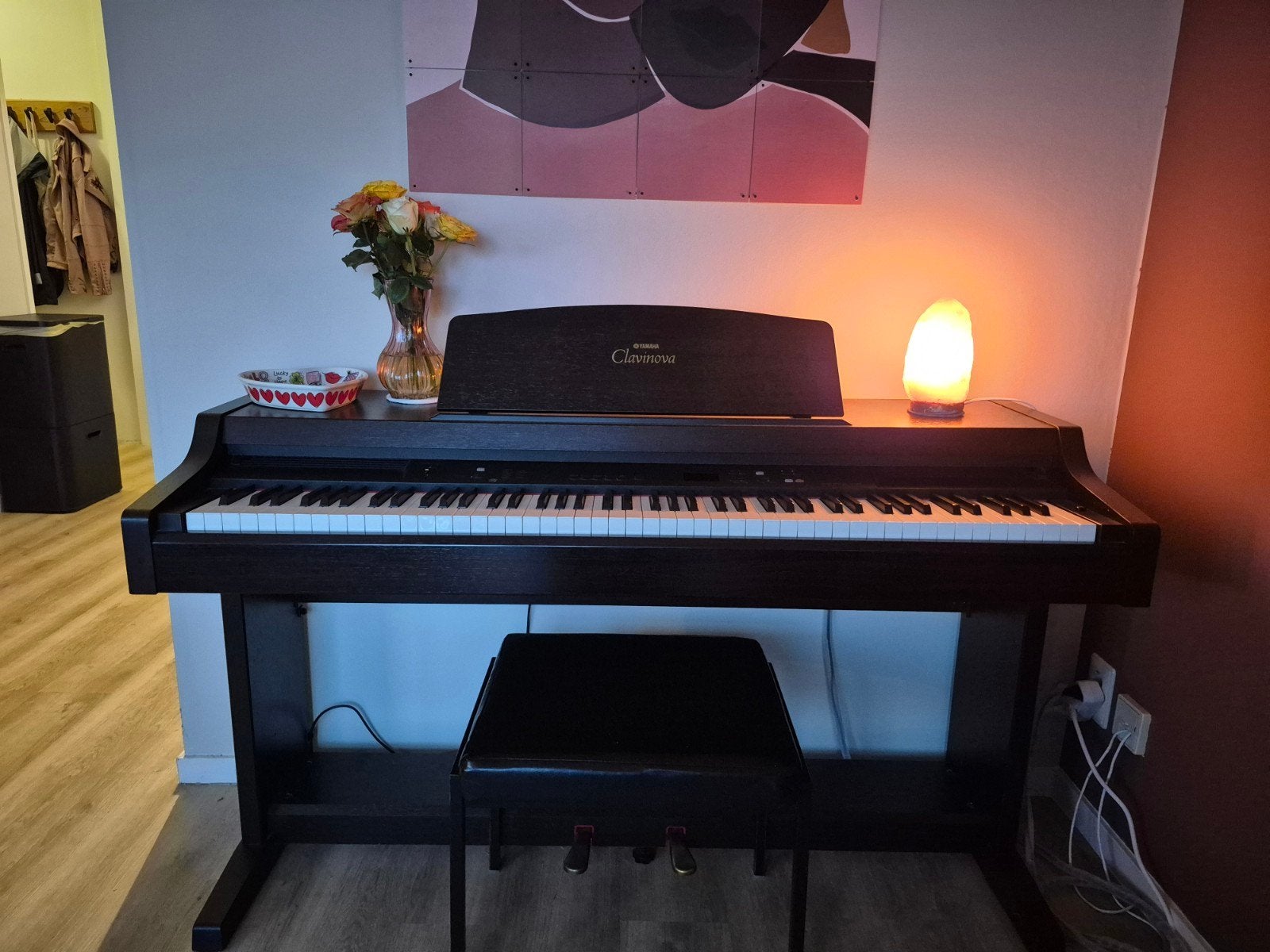 Yamaha Clavinova CLP-820 digitale piano, Muziek en Instrumenten, Piano's, Ophalen, Zwart, Digitaal, Zo goed als nieuw