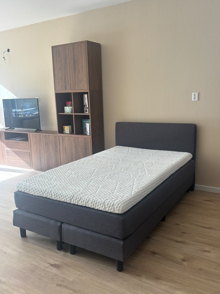 Bed 120x200 met Emma topper, Ophalen, Gebruikt, Twijfelaar, 120 cm
