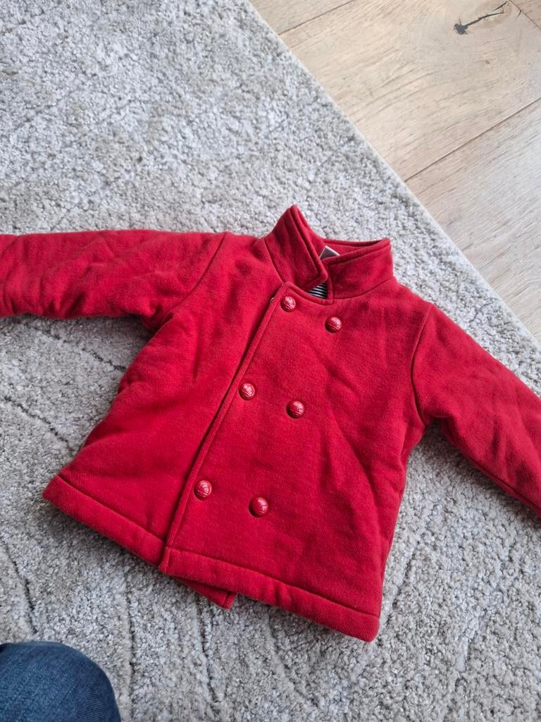 Petit Bateau tussenjas katoen maat 68 rood, Kinderen en Baby's, Gebruikt, Jongetje of Meisje, Ophalen of Verzenden, Petit Bateau