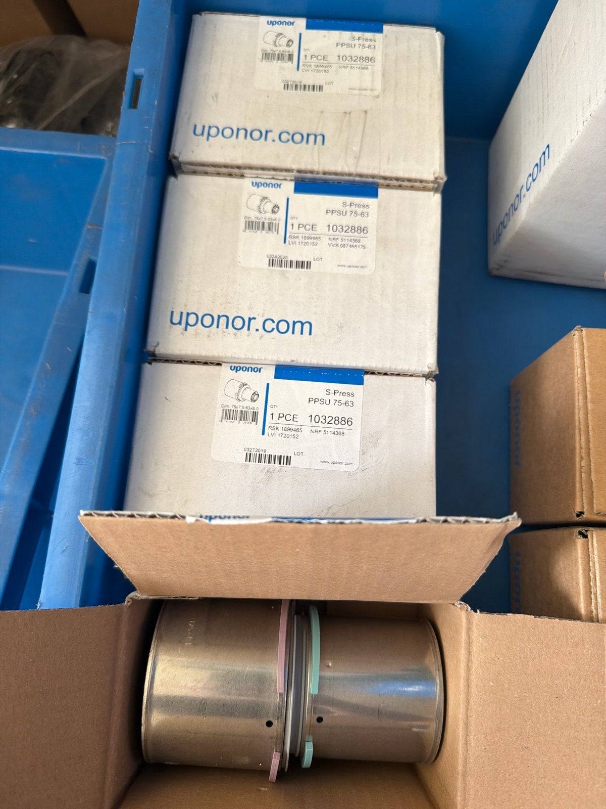 8 stuks Uponor S-Press PPSU 75-63 koppelingen, Ophalen of Verzenden, Nieuw, Overige typen