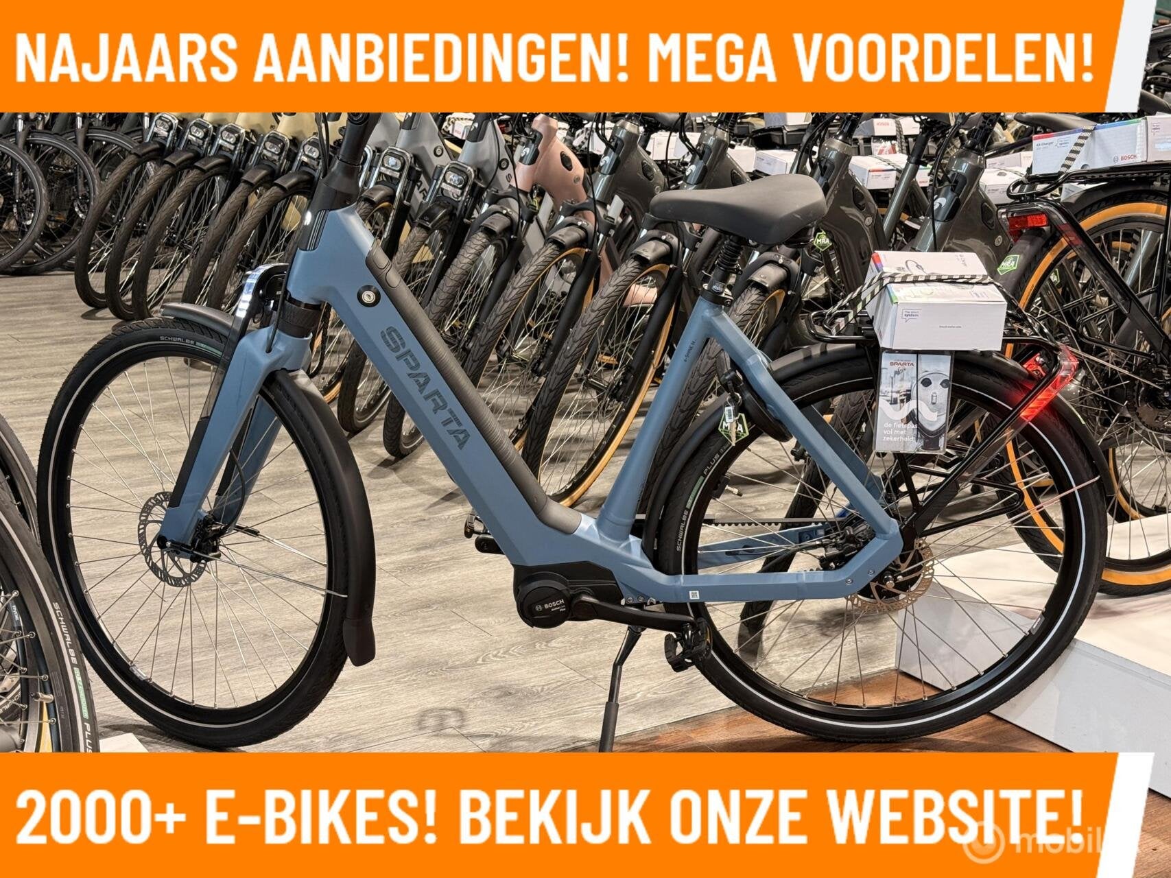 Sparta A-Shine MEGA DEALS Bosch Motor MAGAZIJN OPRUIMING!, 51 tot 55 cm, Zo goed als nieuw, 50 km per accu of meer, Sparta