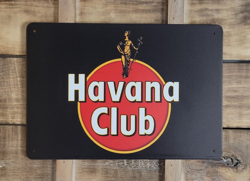 Havana Club logo reclamebord van metaal wandbord decoratie, Verzamelen, Reclamebord, Info@deconoord.nl, Deco Noord, Nieuw